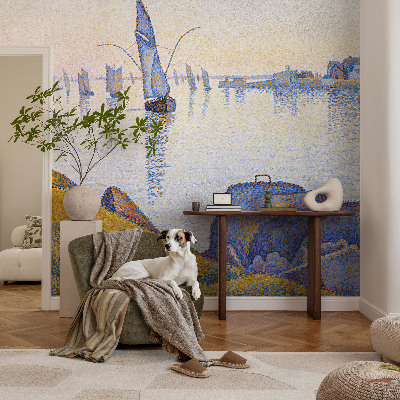 Papel mural texturado decorativo con diseño 'Reflejo de la vela'
