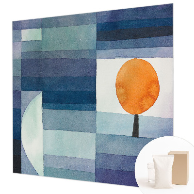 Mural decorativo con diseño de árbol abstracto