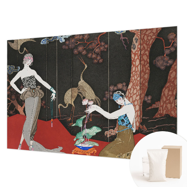 Mural de pared con estampado hermoso con una escena elegante