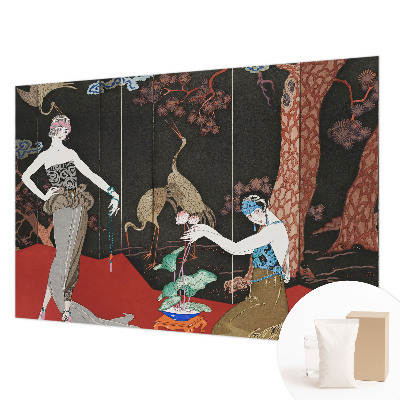 Mural de pared con estampado hermoso con una escena elegante