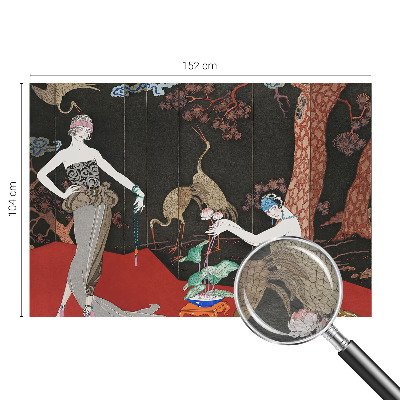 Mural de pared con estampado hermoso con una escena elegante