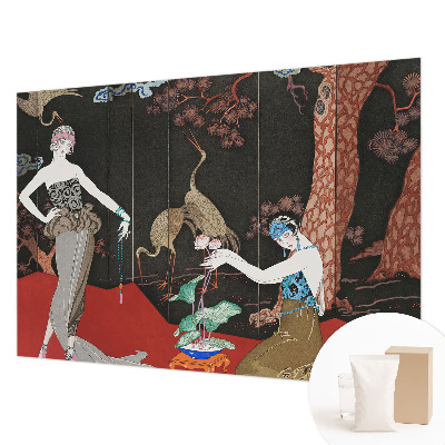 Mural de pared con estampado hermoso con una escena elegante
