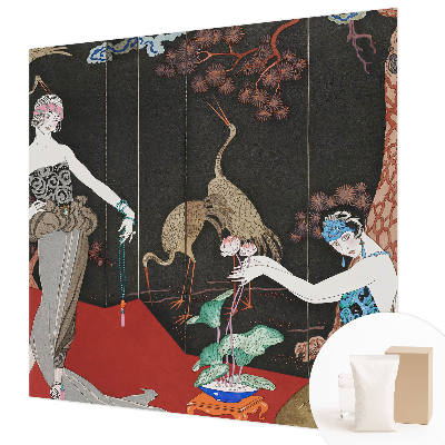 Mural de pared con estampado hermoso con una escena elegante