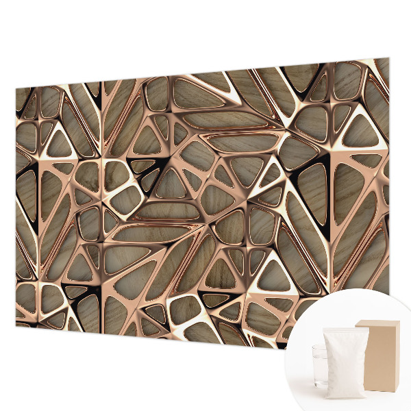 Mural decorativo con patrón geométrico
