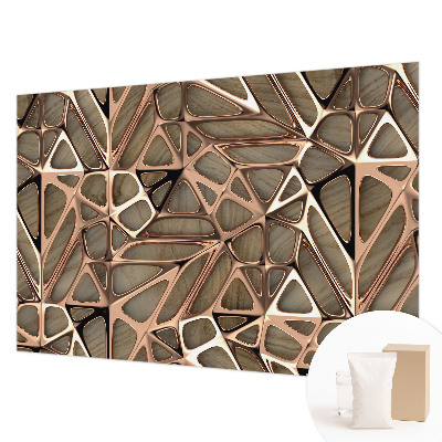 Mural decorativo con patrón geométrico