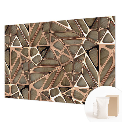 Mural decorativo con patrón geométrico