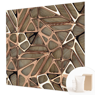 Mural decorativo con patrón geométrico