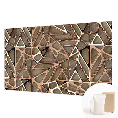Mural decorativo con patrón geométrico
