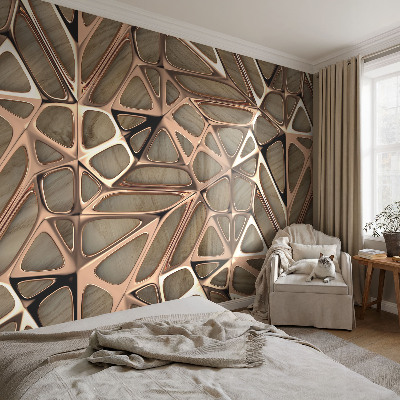 Mural decorativo con patrón geométrico