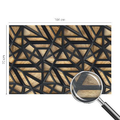 Fotomural decorativo para cabecero de cama con diseño de conexión geométrica
