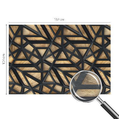 Fotomural decorativo para cabecero de cama con diseño de conexión geométrica
