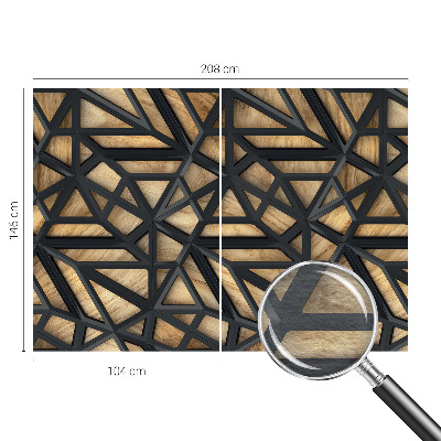 Fotomural decorativo para cabecero de cama con diseño de conexión geométrica