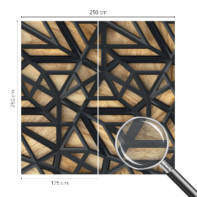 Fotomural decorativo para cabecero de cama con diseño de conexión geométrica