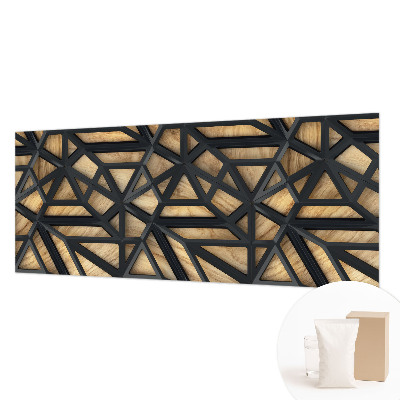 Fotomural decorativo para cabecero de cama con diseño de conexión geométrica