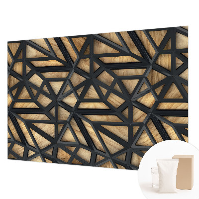 Fotomural decorativo para cabecero de cama con diseño de conexión geométrica