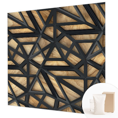 Fotomural decorativo para cabecero de cama con diseño de conexión geométrica