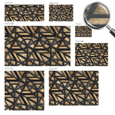 Fotomural decorativo para cabecero de cama con diseño de conexión geométrica
