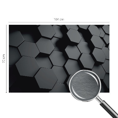Papel mural con patrón decorativo con motivo de hexágonos 3D