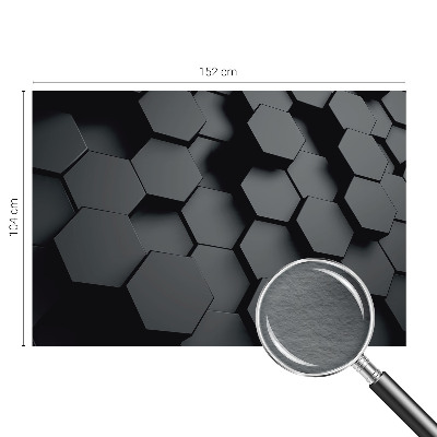 Papel mural con patrón decorativo con motivo de hexágonos 3D