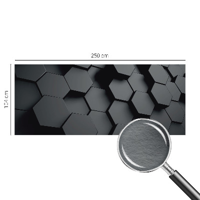 Papel mural con patrón decorativo con motivo de hexágonos 3D
