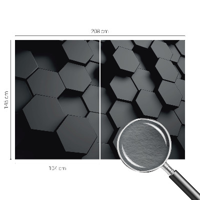 Papel mural con patrón decorativo con motivo de hexágonos 3D