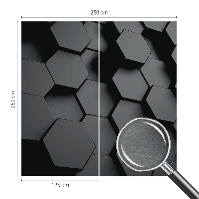 Papel mural con patrón decorativo con motivo de hexágonos 3D