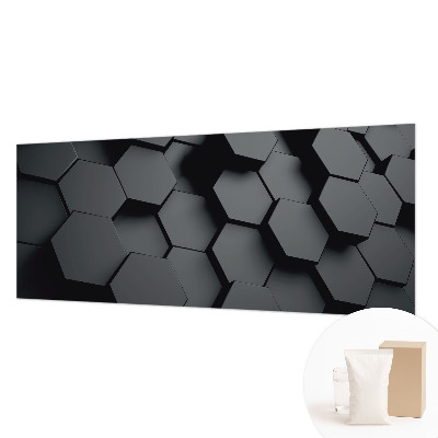 Papel mural con patrón decorativo con motivo de hexágonos 3D