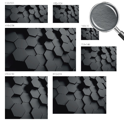 Papel mural con patrón decorativo con motivo de hexágonos 3D