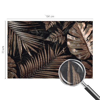 Papel mural texturado decorativo con diseño de hojas exóticas