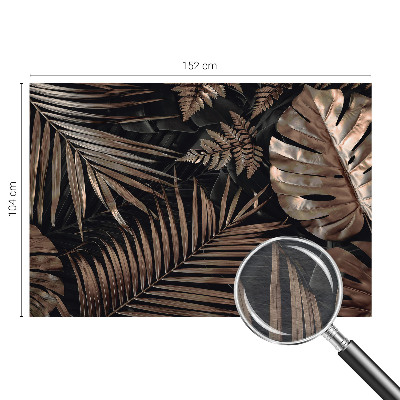 Papel mural texturado decorativo con diseño de hojas exóticas