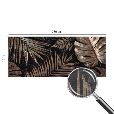 Papel mural texturado decorativo con diseño de hojas exóticas