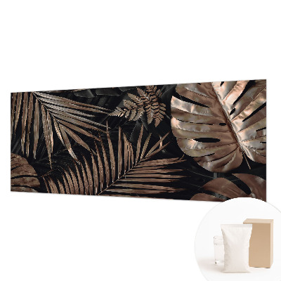 Papel mural texturado decorativo con diseño de hojas exóticas
