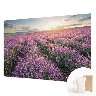Mural decorativo con motivo de campos de lavanda