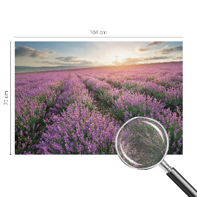 Mural decorativo con motivo de campos de lavanda