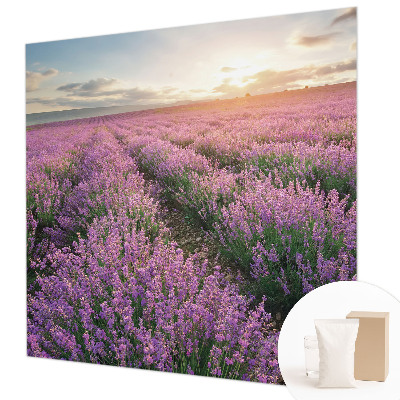 Mural decorativo con motivo de campos de lavanda