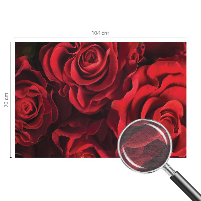 Fotomural decorativo para cabecero de cama con diseño de rosas rojas