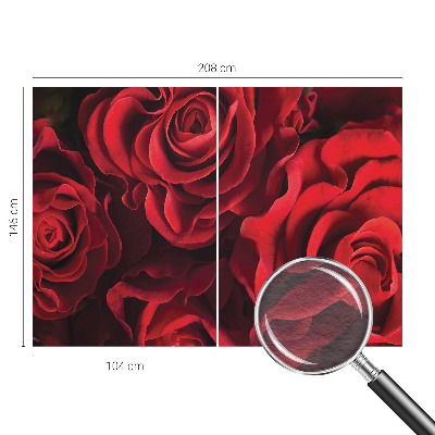 Fotomural decorativo para cabecero de cama con diseño de rosas rojas