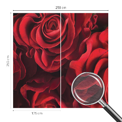 Fotomural decorativo para cabecero de cama con diseño de rosas rojas