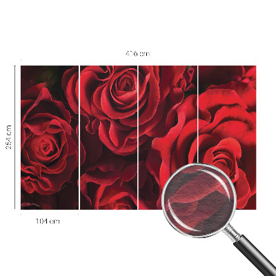 Fotomural decorativo para cabecero de cama con diseño de rosas rojas