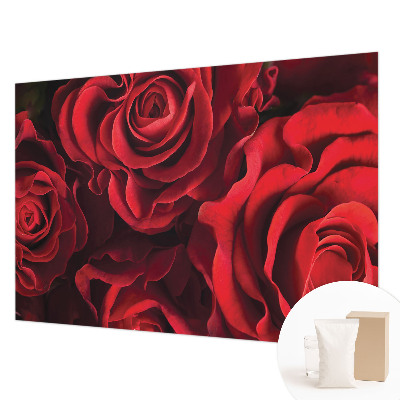 Fotomural decorativo para cabecero de cama con diseño de rosas rojas
