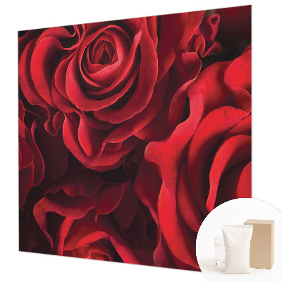 Fotomural decorativo para cabecero de cama con diseño de rosas rojas