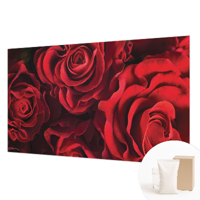 Fotomural decorativo para cabecero de cama con diseño de rosas rojas