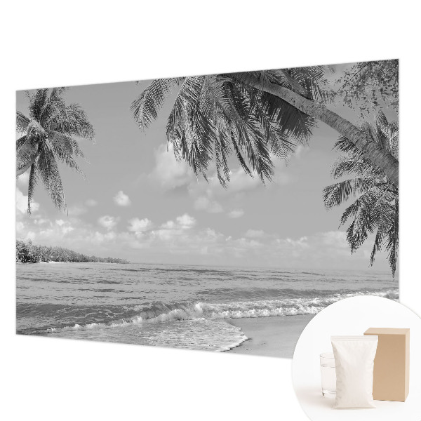 Mural de pared con estampado hermoso con motivo de paraíso tropical