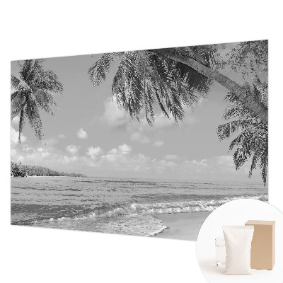 Mural de pared con estampado hermoso con motivo de paraíso tropical