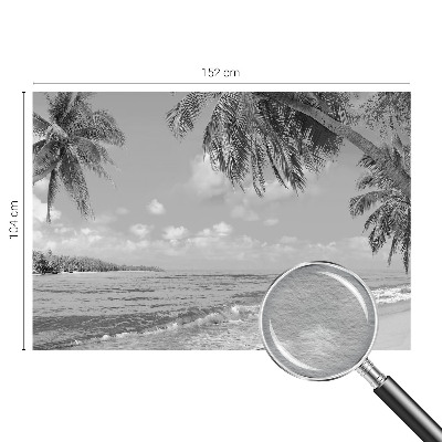 Mural de pared con estampado hermoso con motivo de paraíso tropical