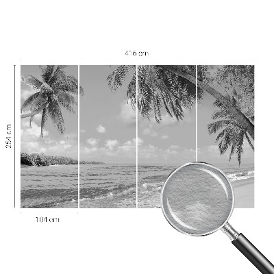 Mural de pared con estampado hermoso con motivo de paraíso tropical