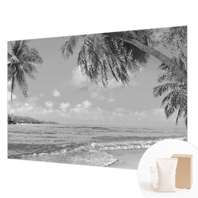 Mural de pared con estampado hermoso con motivo de paraíso tropical