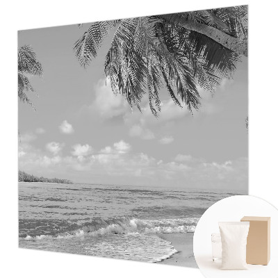 Mural de pared con estampado hermoso con motivo de paraíso tropical