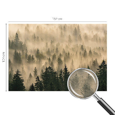 Mural de pared con estampado hermoso con motivo de niebla en el bosque