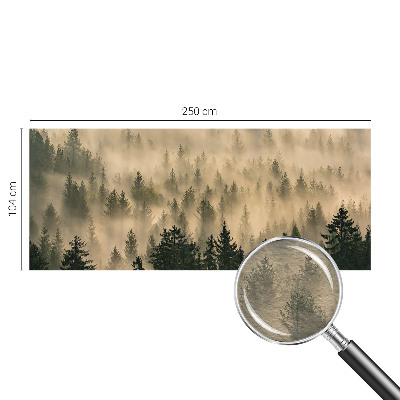 Mural de pared con estampado hermoso con motivo de niebla en el bosque